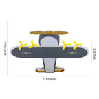 Contemporary Creative Kids Airplane Iron LED Flush Mount Ceiling Light for Bedroom