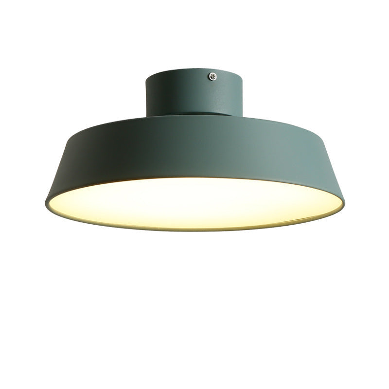 Nordic Minimalist Round Pot Iron LED Flush Mount Ceiling Light BulbSquare