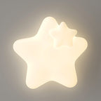 Lumendat Contemporary Creative Kids Star Moon Iron PE LED Flush Mount Ceiling Light For Bedroom Lumendat