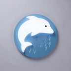 Lumendat Cartoon Cute Dolphin Blue Disc LED Flush Mount Ceiling Light Lumendat