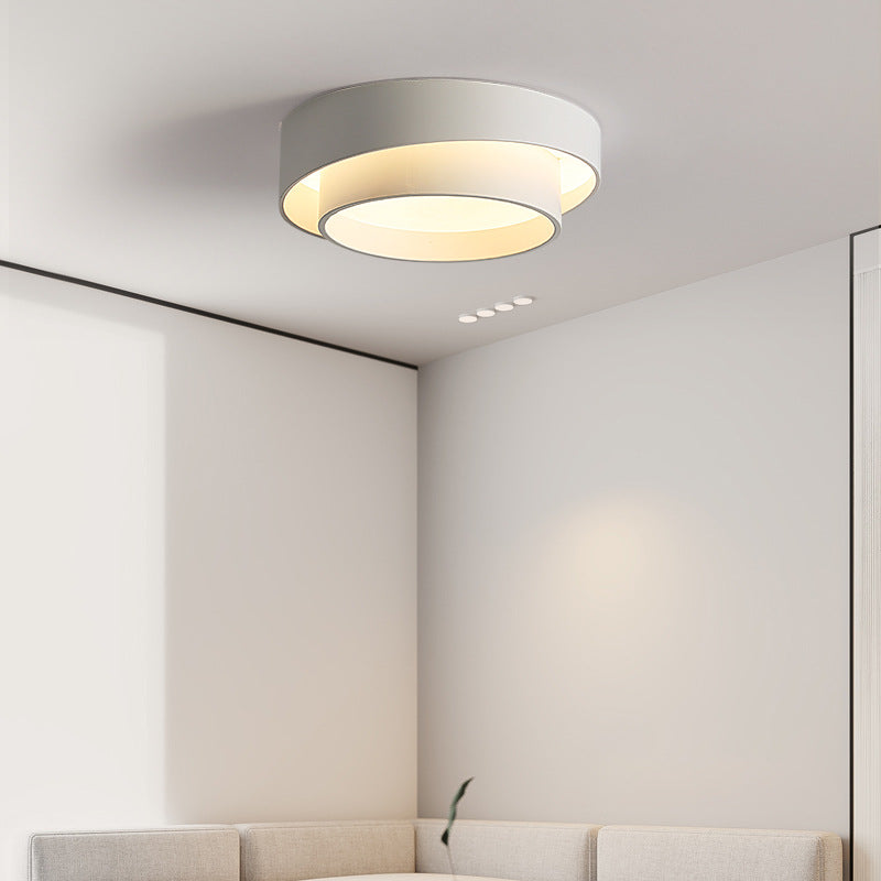 Modern Minimalist Overlapping Round LED Flush Mount Ceiling Light BulbSquare