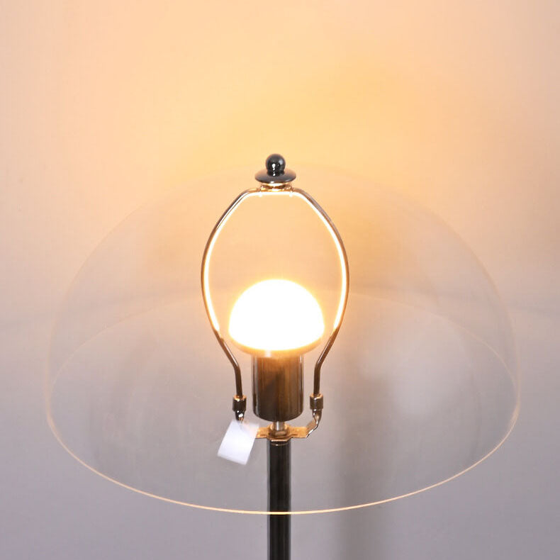 Nordic Vintage Acrylic Clear Dome 1-Light Standing Floor Lamp Lumendat