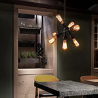 Industrial Iron Water Pipe Design 7-light Chandelier Lumendat