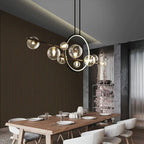 Modern Glass Long Bubble Magic Bean Island Light 7/10 Light Chandelier Lumendat