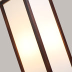 Traditional Chinese Rectangular Parchment Wood 1-Light Standing Floor Lamp For Entertainment Rooms Lumendat