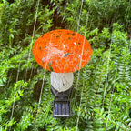 Contemporary Creative Colorful Mushroom Glass Shape LED Solar Waterproof Lawn Insert Light For Garden Lumendat