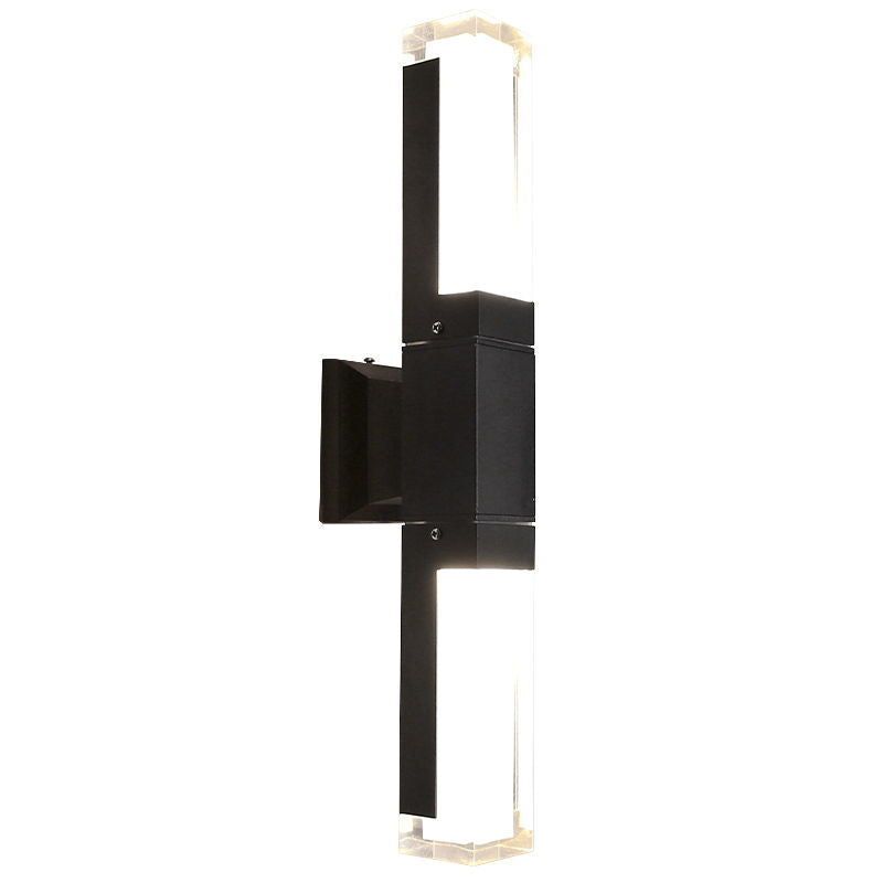 Outdoor Modern Waterproof Rectangular Column LED Wall Sconce Lamp Lumendat