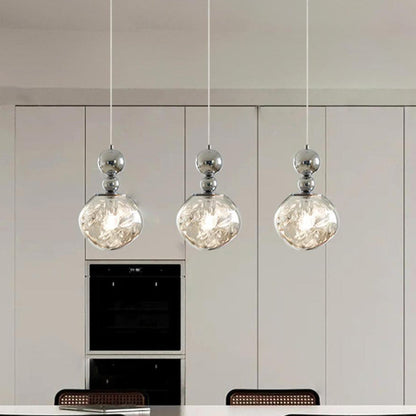 Contemporary Scandinavian Lava Ball Iron Acrylic 1-light Pendant Light for Bedroom