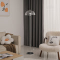 Nordic Vintage Acrylic Clear Dome 1-Light Standing Floor Lamp Lumendat