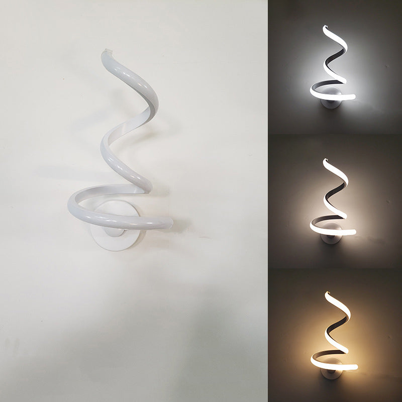 Contemporary Creative Bar Wave Aluminium Acrylic LED Wall Sconce Lamp For Living Room Lumendat
