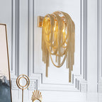 Lumendat Postmodern Luxury Aluminum Chain Tassel 2-Light Wall Sconce Lumendat