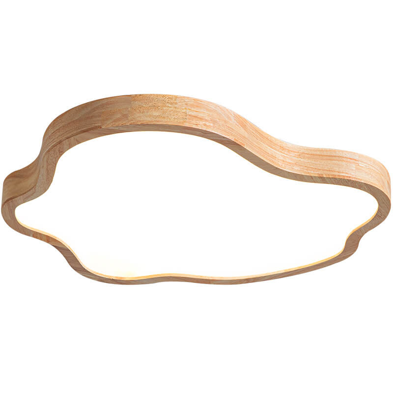 Japanese Modern Cloud Acrylic Log LED Flush Mount Ceiling Light BulbSquare