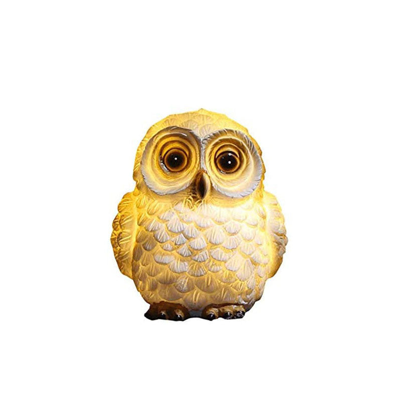 Solar Modern Creative Resin Owl Decoration LED Outdoor Landscape Light Lumendat