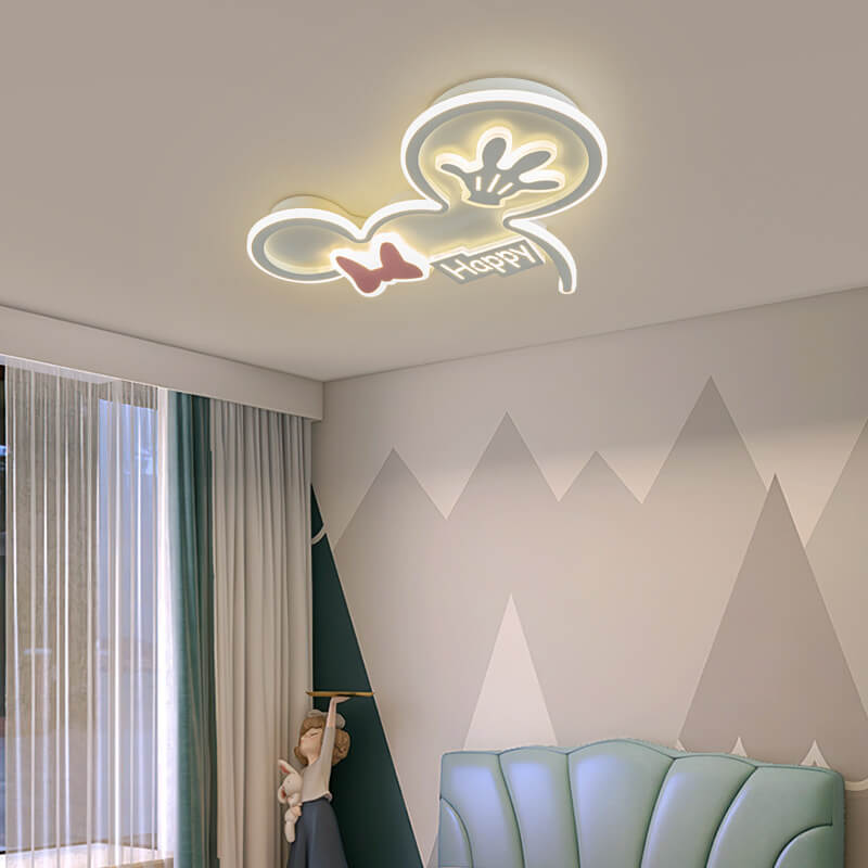 Lumendat Cartoon Creative Minnie LED Kids Flush Mount Ceiling Light Lumendat