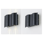 Modern Wave Aluminum Waterproof LED Outdoor Wall Sconce Lamp