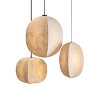 Traditional Japanese Zen Anti-silk Lantern Shape 1-light Pendant Light for Living Room BulbSquare