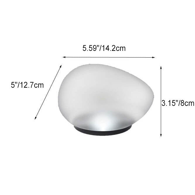 Solar Pebble ABS Sandblasted Glass LED Outdoor Landscape Light Lumendat