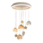 Lumendat Contemporary Creative Aluminum Round Shade Acrylic Glass Ball LED Kid's Flush Mount Ceiling Light For Bedroom Lumendat