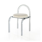 Contemporary Nordic Acrylic Velvet Sponge Round Arched Dining Chair Backrest For Dining Room DFM-F