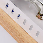 Nordic Minimalist Square Log Glass 1-Light Flush Mount Lighting Lumendat