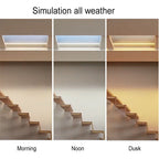 Modern Minimalist Smart Blue Sky Metal LED Flush Mount Ceiling Light for Living Room BulbSquare