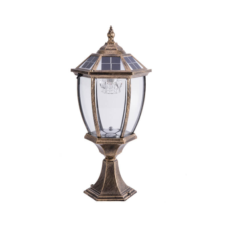 Outdoor Solar Waterproof Aluminum Glass 1-Light Lawn Landscape Light Lumendat