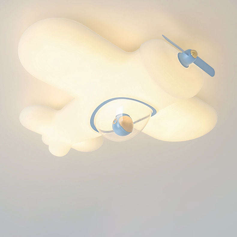 Lumendat Modern Simplicity Kids Plane Iron PE LED Flush Mount Ceiling Light For Bedroom Lumendat