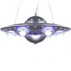 Lumendat Contemporary Creative Kids Spaceship Iron Glass LED Chandelier For Bedroom Lumendat