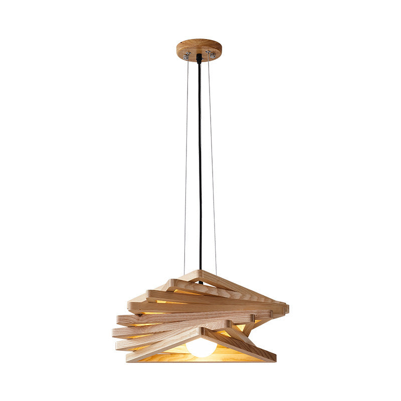 Modern Minimalist Creative Log Triangle 1-light Pendant Light