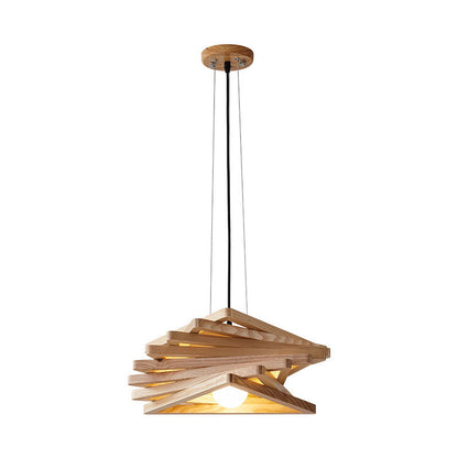 Modern Minimalist Creative Log Triangle 1-light Pendant Light