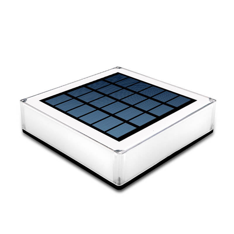 Modern Solar Flat Square Fence Post Waterproof Landscape Light Lumendat