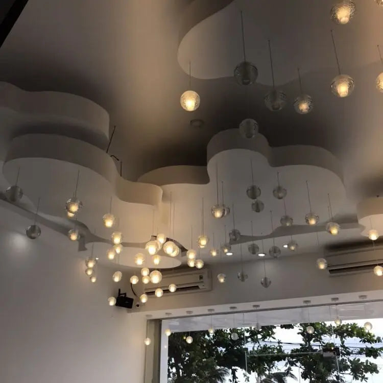 Modern Luxury Staircase Crystal Orb Ball Shade LED Loft Chandelier Lumendat