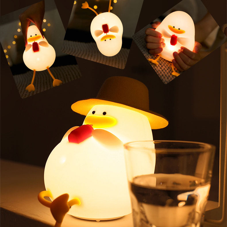 Creative Cartoon Silicone Duck Pat LED Night Light Table Lamp Lumendat
