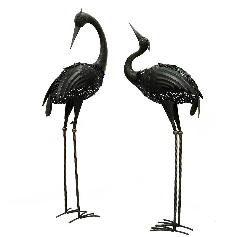 Contemporary Creative Iron Animal Crane LED Solar Waterproof Lawn Landscape Light For Outdoor Patio Lumendat