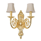 European Candlestick Shape Crystal 3-Light Wall Sconce Lamp