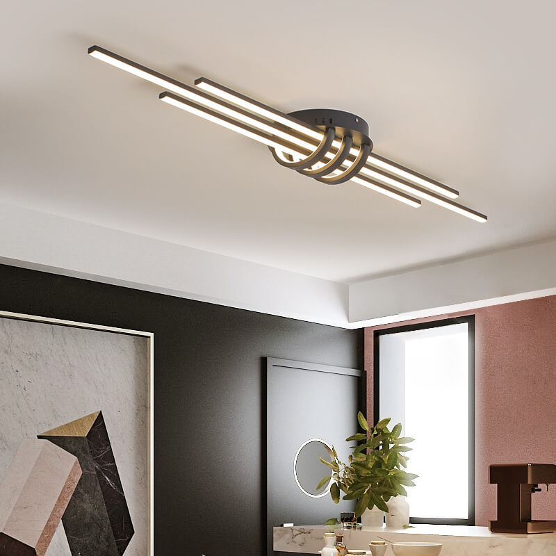 Modern Minimalist Long LED Flush Mount Lighting Lumendat