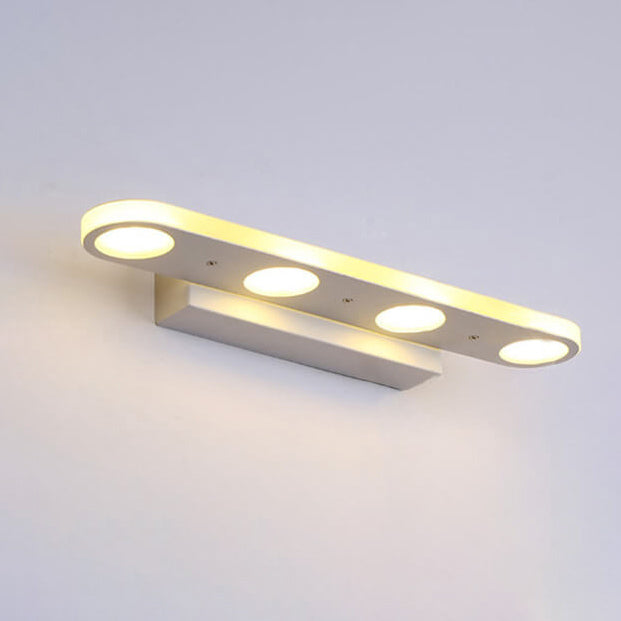 Modern Simple White Long Oval Acrylic Vanity Light 4/6 Light Wall Sconce Lamp Lumendat