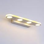 Modern Simple White Long Oval Acrylic Vanity Light 4/6 Light Wall Sconce Lamp Lumendat