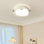 Lumendat Contemporary Nordic Kids Iron Resin Acrylic Penguin LED Flush Mount Ceiling Light For Bedroom Lumendat