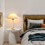 Modern Minimalist Pleated Umbrella Bending Base 1-Light Table Lamp Lumendat