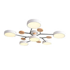 Contemporary Scandinavian Round Molecule Branch Design LED Semi-Flush Mount Ceiling Light For Living Room Lumendat