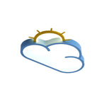 Lumendat Contemporary Creative Cartoon Cloud Sun Acrylic Shade LED Kids Flush Mount Ceiling Light For Bedroom Lumendat