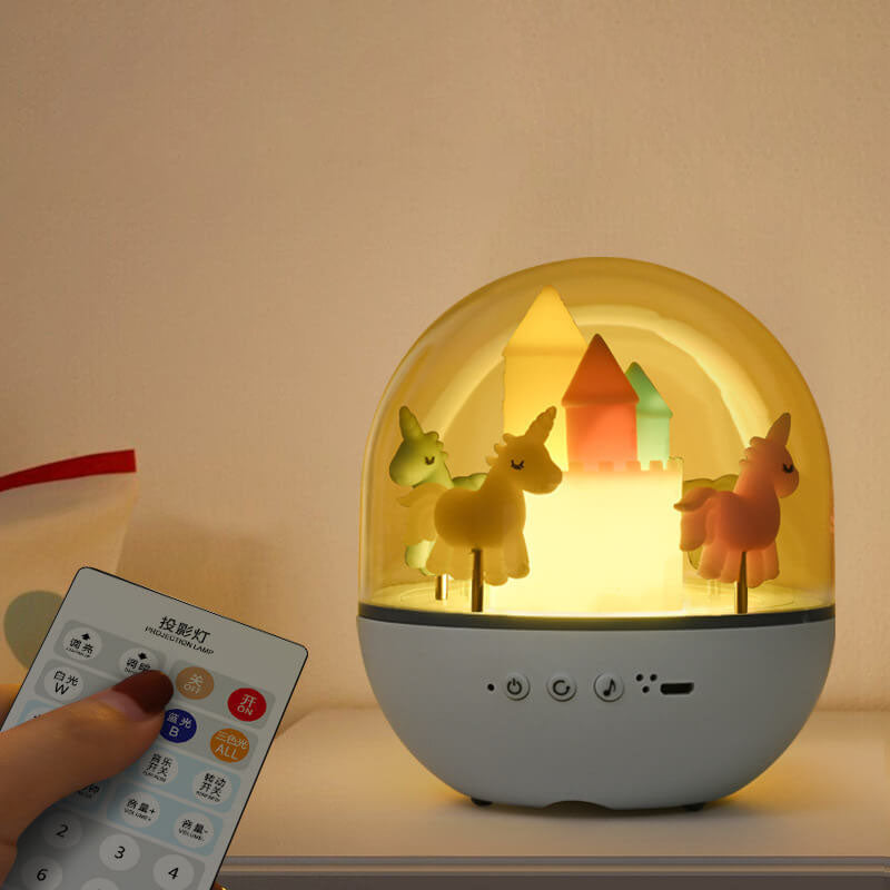 Lumendat Creative Carousel Octavo Bluetooth Kids Night Light Table Lamp Lumendat