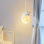 Lumendat Modern Simple Resin Bear Rabbit Decorative Iron 1-Light Pendant Light Lumendat
