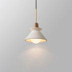 Nordic Minimalist White Cement 1-light Tapered Pendant Light Lumendat