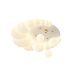 Lumendat Contemporary Nordic Kids Iron PE Elliptical Round Ball Flower Moon LED Flush Mount Ceiling Light For Bedroom Lumendat