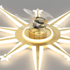 Lumendat Childlike Creative Meteor Design LED Flush Mount Ceiling Fan Light Lumendat