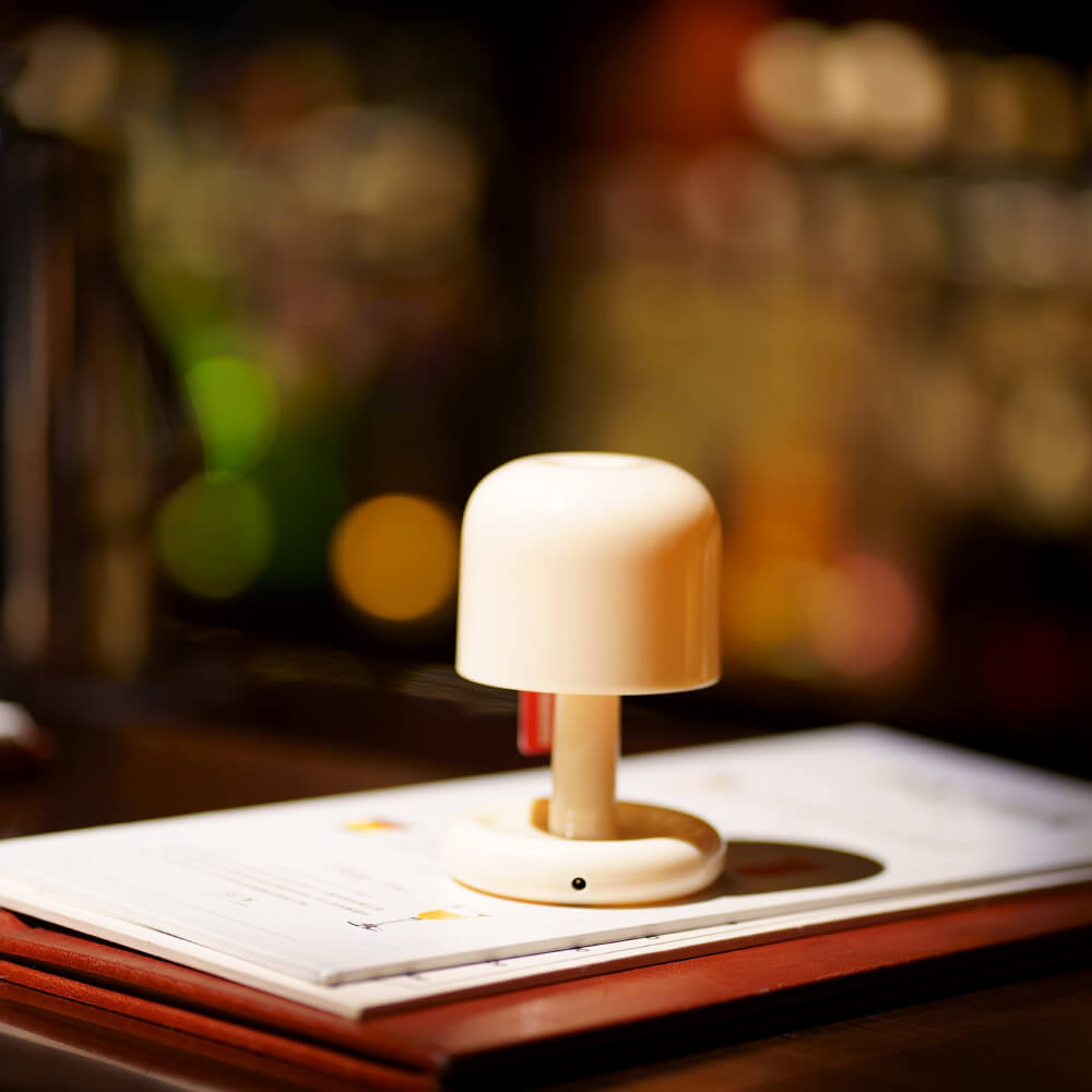 Modern Minimalist Decorative Mushroom Plastic USB LED Table Lamp Lumendat