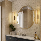 Modern Luxury Vanity  Grid Column Hardware Acrylic LED Wall Sconce Lamp