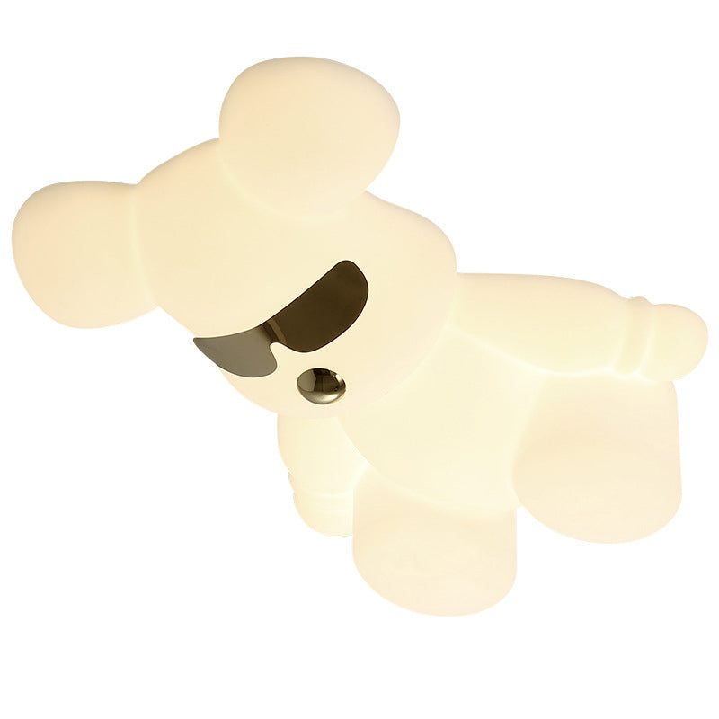 Lumendat Contemporary Creative Cartoon Animal Bear Acrylic Shape Iron LED Kids Flush Mount Ceiling Light For Bedroom Lumendat